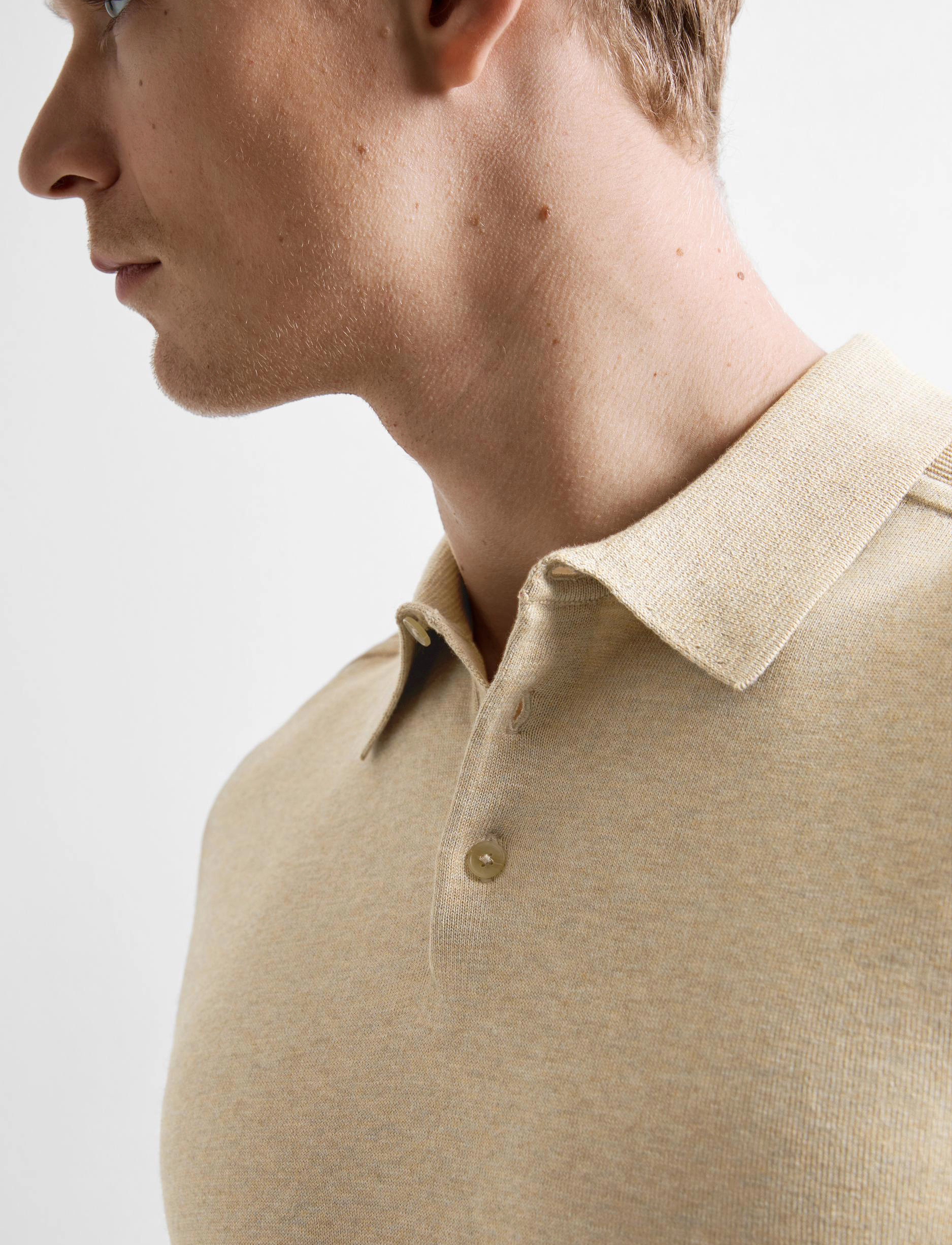 Selected - SLMBERG SS KNIT POLO NOOS - mehed - kelp - 5