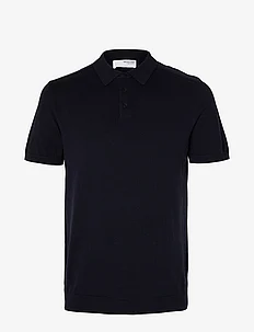 SLHBERG SS KNIT POLO NOOS, Selected Homme