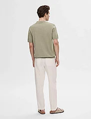 Selected Homme - SLHBERG SS KNIT POLO NOOS - vyrams - vetiver - 5