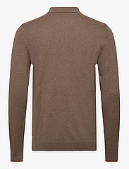 Selected Homme - SLHBERG LS KNIT POLO NOOS - gestrickte polohemden - teak - 1