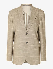 Selected Homme - SLHSLIM-OASIS SAND CHECK BLZ - double breasted blazers - sand - 0