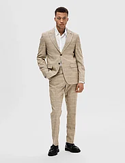 Selected Homme - SLHSLIM-OASIS SAND CHECK BLZ - double breasted blazers - sand - 4