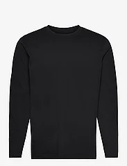 Selected Homme - SLHASPEN LS O-NECK TEE NOOS - t-shirts - black - 0