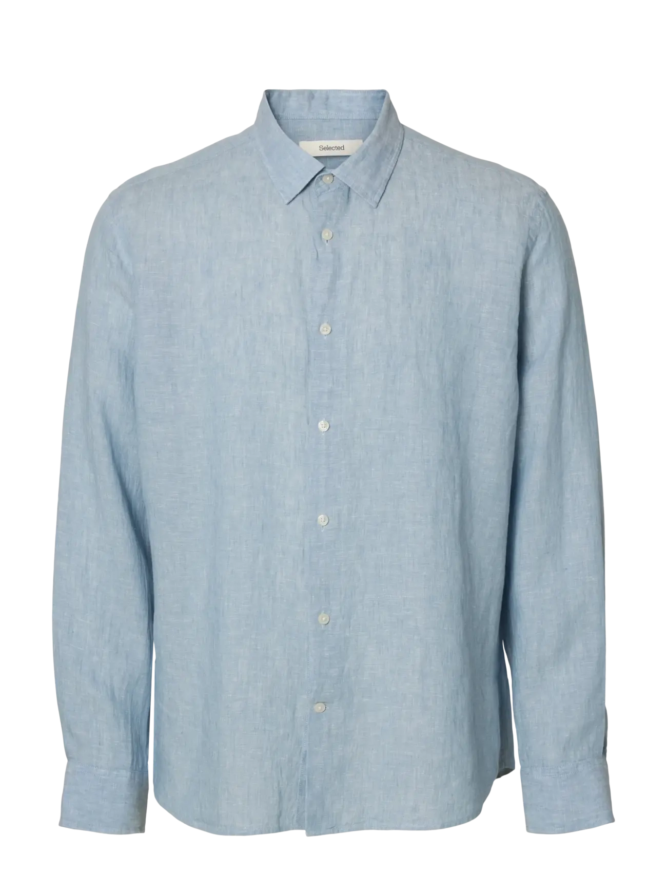 Selected SLMREGCLAUS KYLIAN LINEN LS SHIRT NOOS - Basic skjorter - BLUE FOG / blue