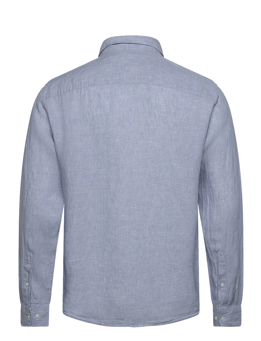 Selected - SLMCLAUS-KYLIAN REG LINEN LS SHIRT NOOS - leinenhemden - blue fog - 2