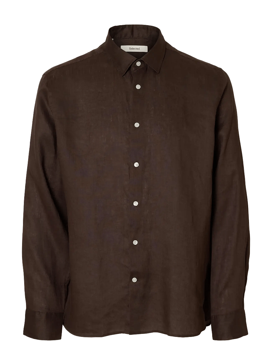 Selected - SLMREGCLAUS KYLIAN LINEN LS SHIRT NOOS - chemises de lin - delicioso - 1