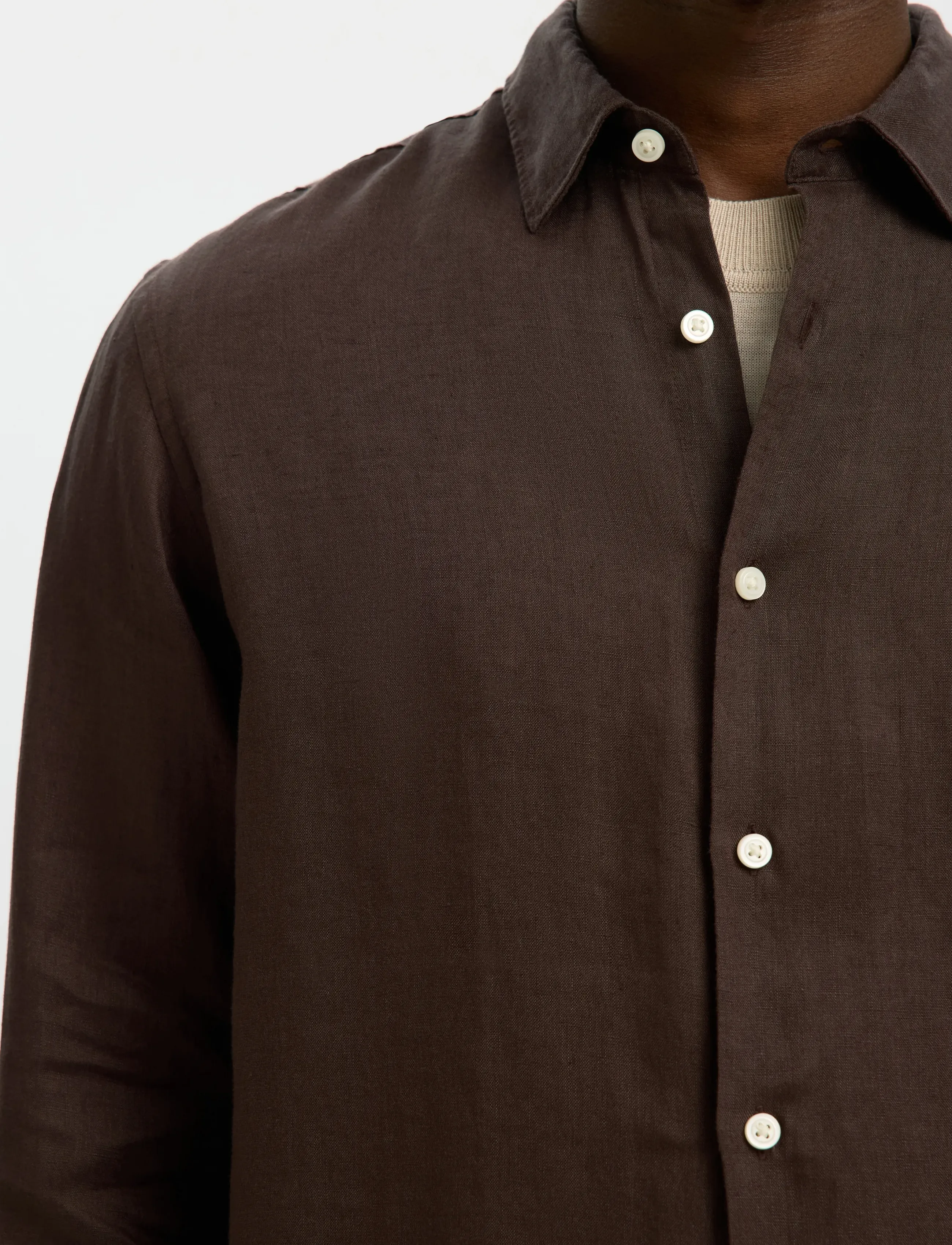 Selected - SLMREGCLAUS KYLIAN LINEN LS SHIRT NOOS - chemises de lin - delicioso - 4