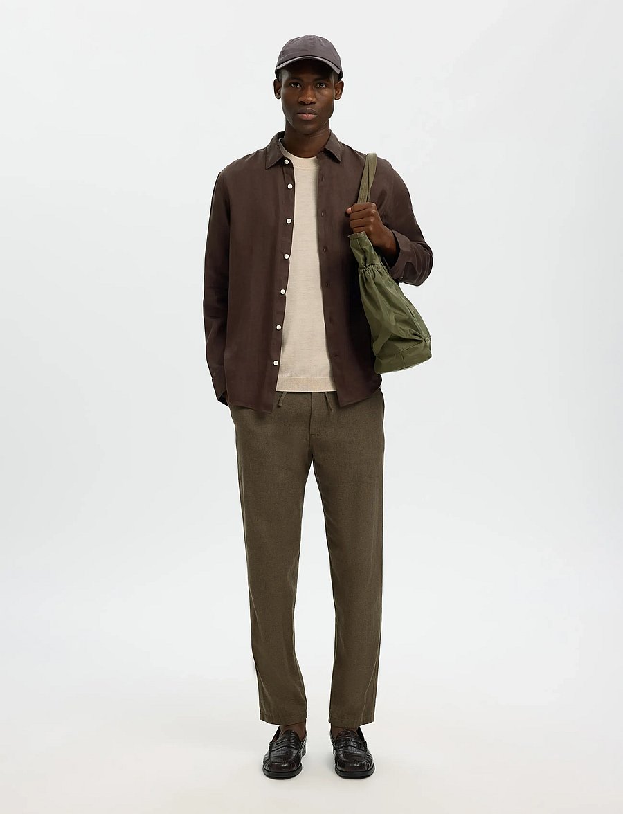 Selected - SLMREGCLAUS KYLIAN LINEN LS SHIRT NOOS - chemises de lin - delicioso - 5