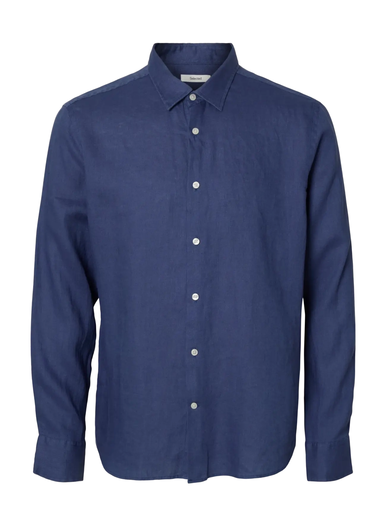 Selected SLMREGCLAUS KYLIAN LINEN LS SHIRT NOOS - Basic skjortor - OCEANA / blue