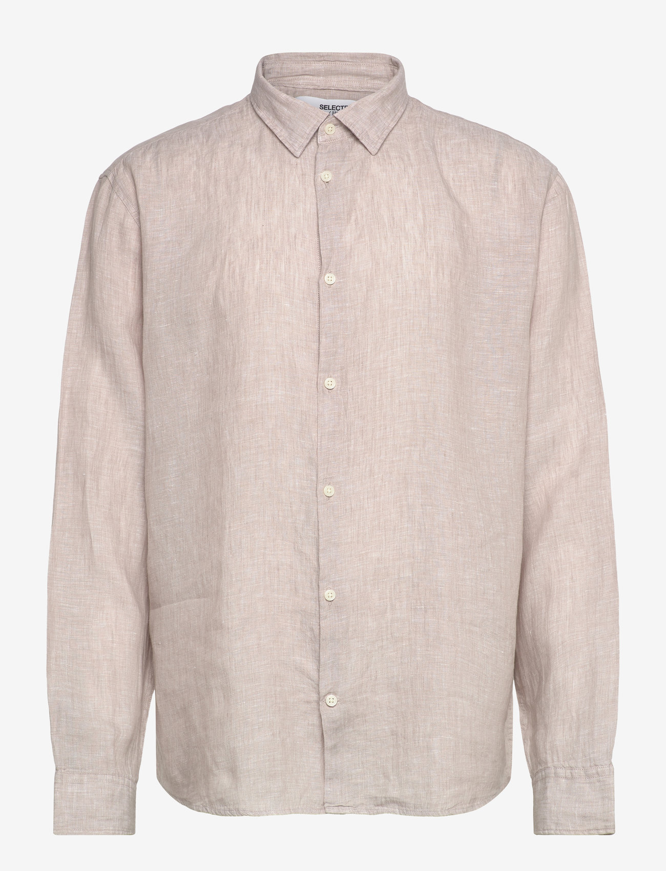 Selected - SLHREGKYLIAN-LINEN SHIRT LS CLASSIC NOOS - linneskjortor - pure cashmere - 1