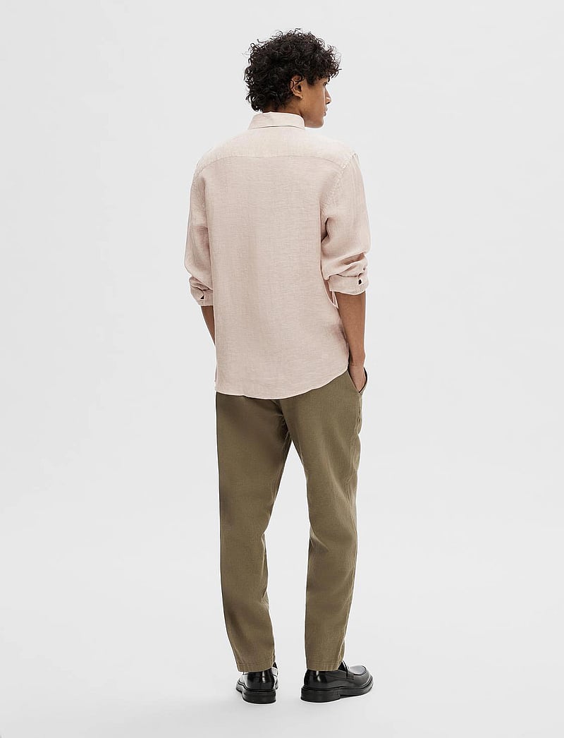 Selected - SLHREGKYLIAN-LINEN SHIRT LS CLASSIC NOOS - linneskjortor - pure cashmere - 3