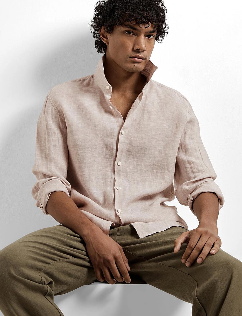 Selected - SLHREGKYLIAN-LINEN SHIRT LS CLASSIC NOOS - linneskjortor - pure cashmere - 5
