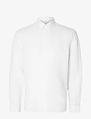 Selected Homme - SLHREGKYLIAN-LINEN SHIRT LS CLASSIC NOOS - hørskjorter - white - 0