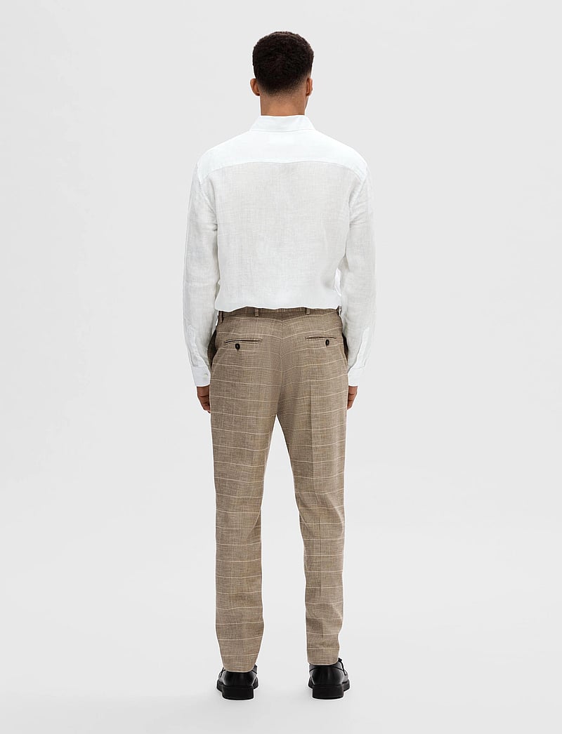 Selected - SLMREGCLAUS KYLIAN LINEN LS SHIRT NOOS - linneskjortor - white - 2
