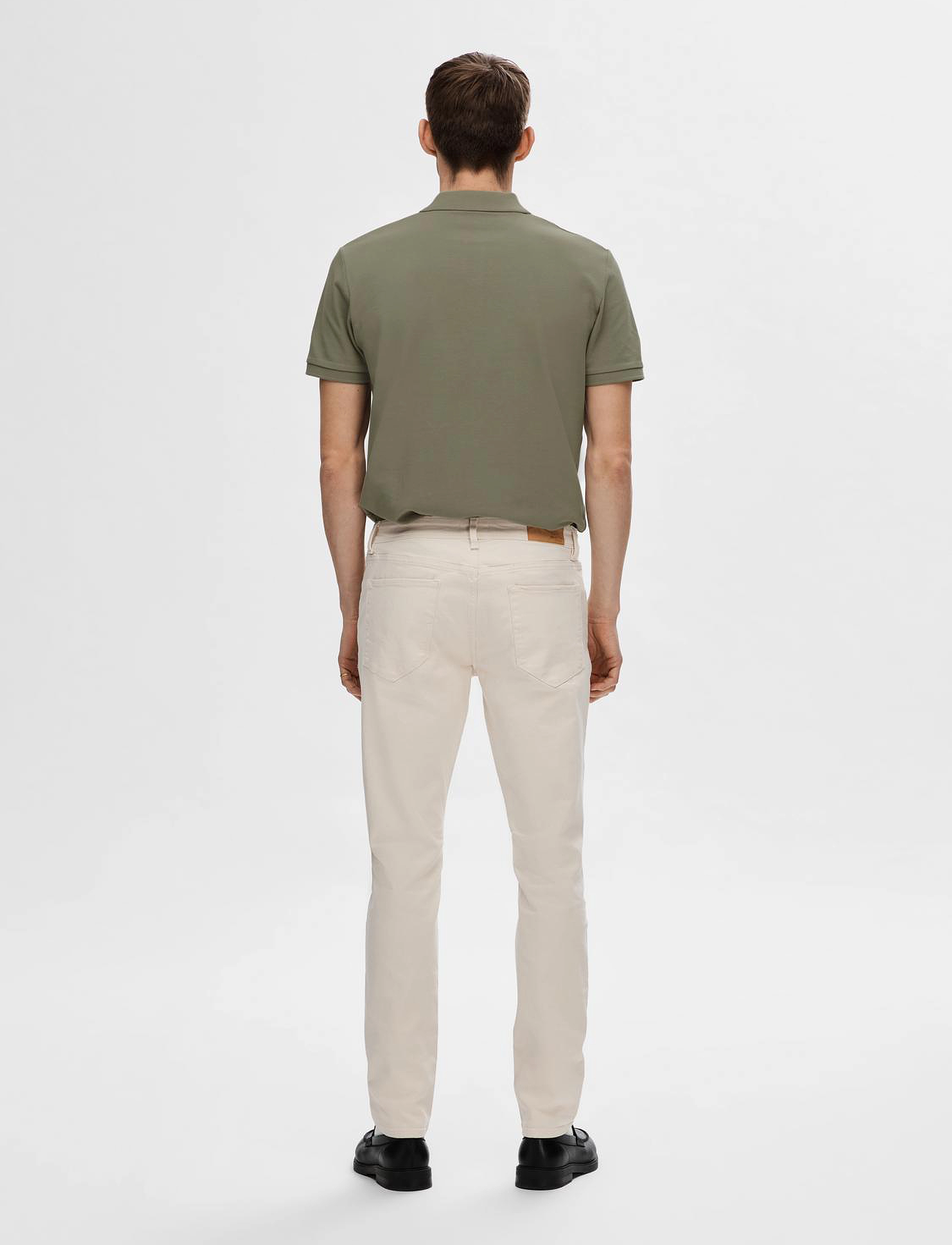 Selected - SLH175-SLIM LEON 6402 ECRU SOFT JNS NOOS - ecru - 3