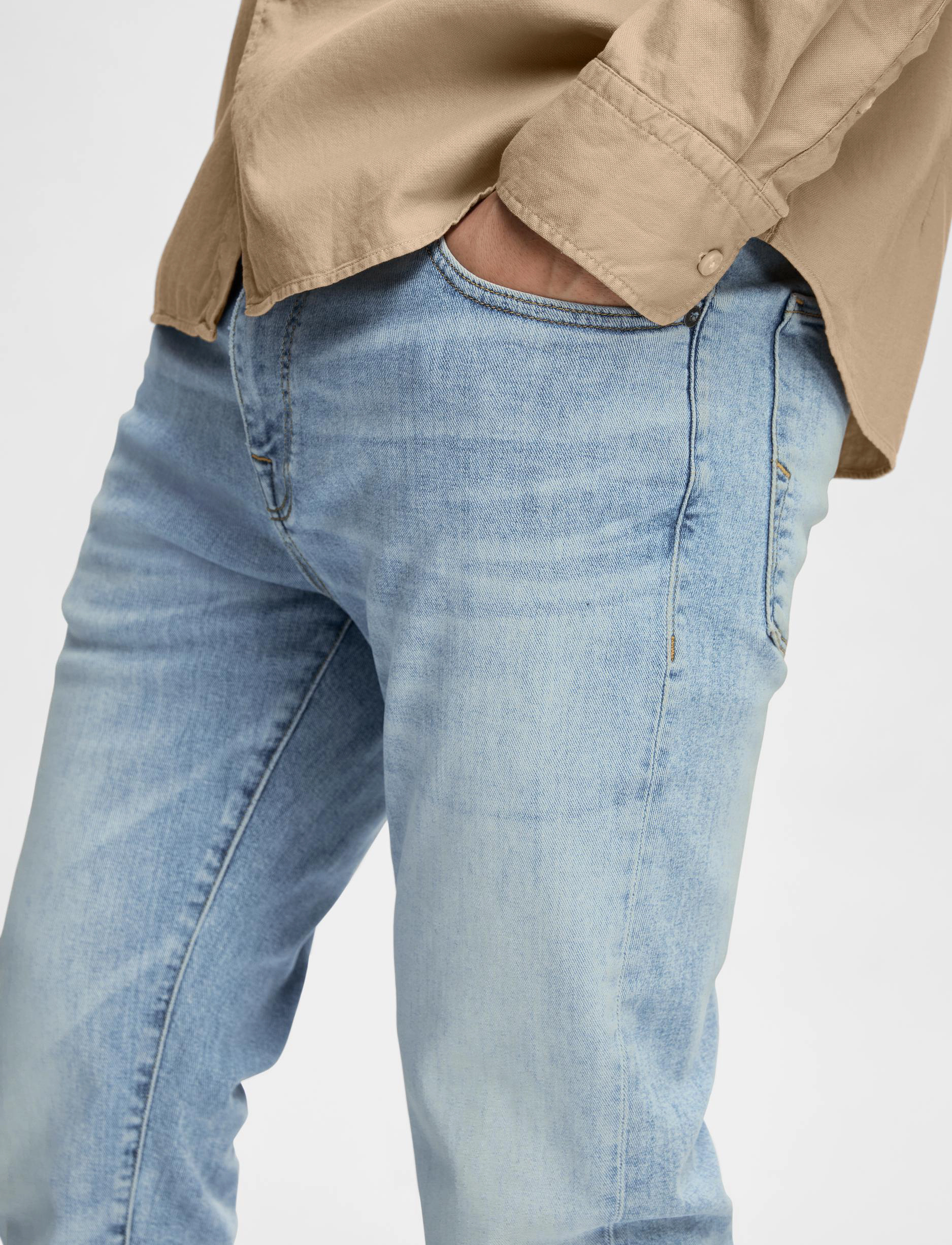 Selected - SLH175-SLIM LEON 6403 L.B SOFT JNS NOOS - blue denim - 5