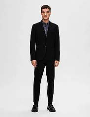 Selected Homme - SLHSLIM-DELON JERSEY BLZ FLEX NOOS - double breasted blazers - black - 3