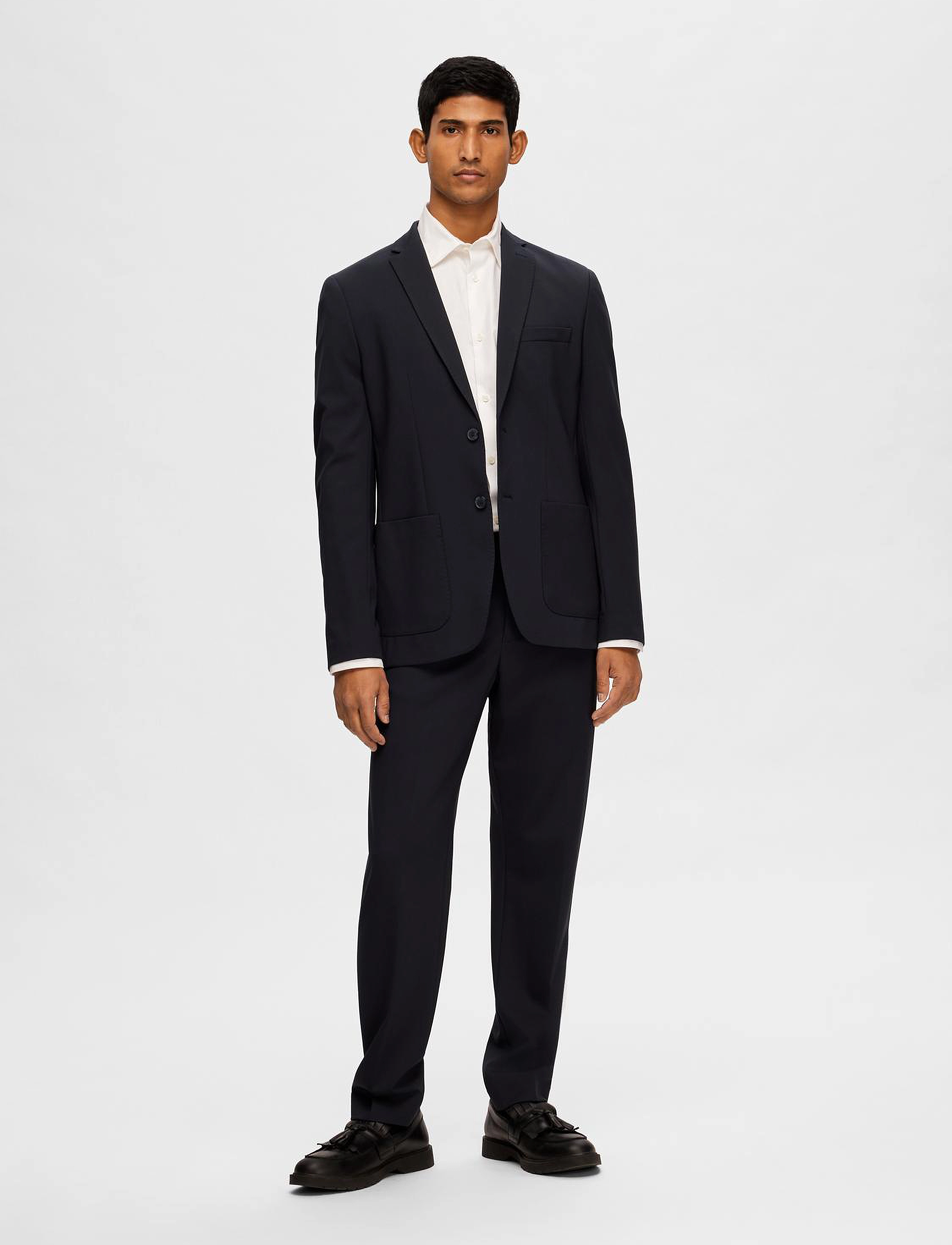 Selected - SLHSLIM-DELON JERSEY BLZ FLEX NOOS - enkeltradede blazere - navy blazer - 4