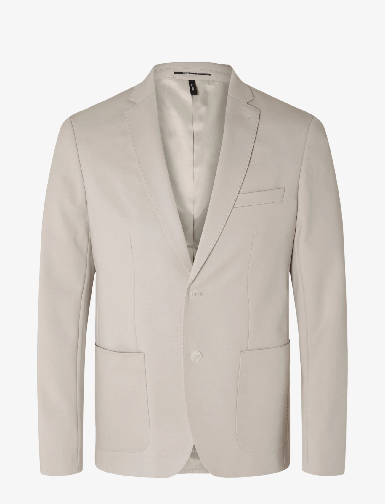Selected - SLHSLIM-DELON JERSEY BLZ FLEX NOOS - enkeltradede blazere - oatmeal - 1