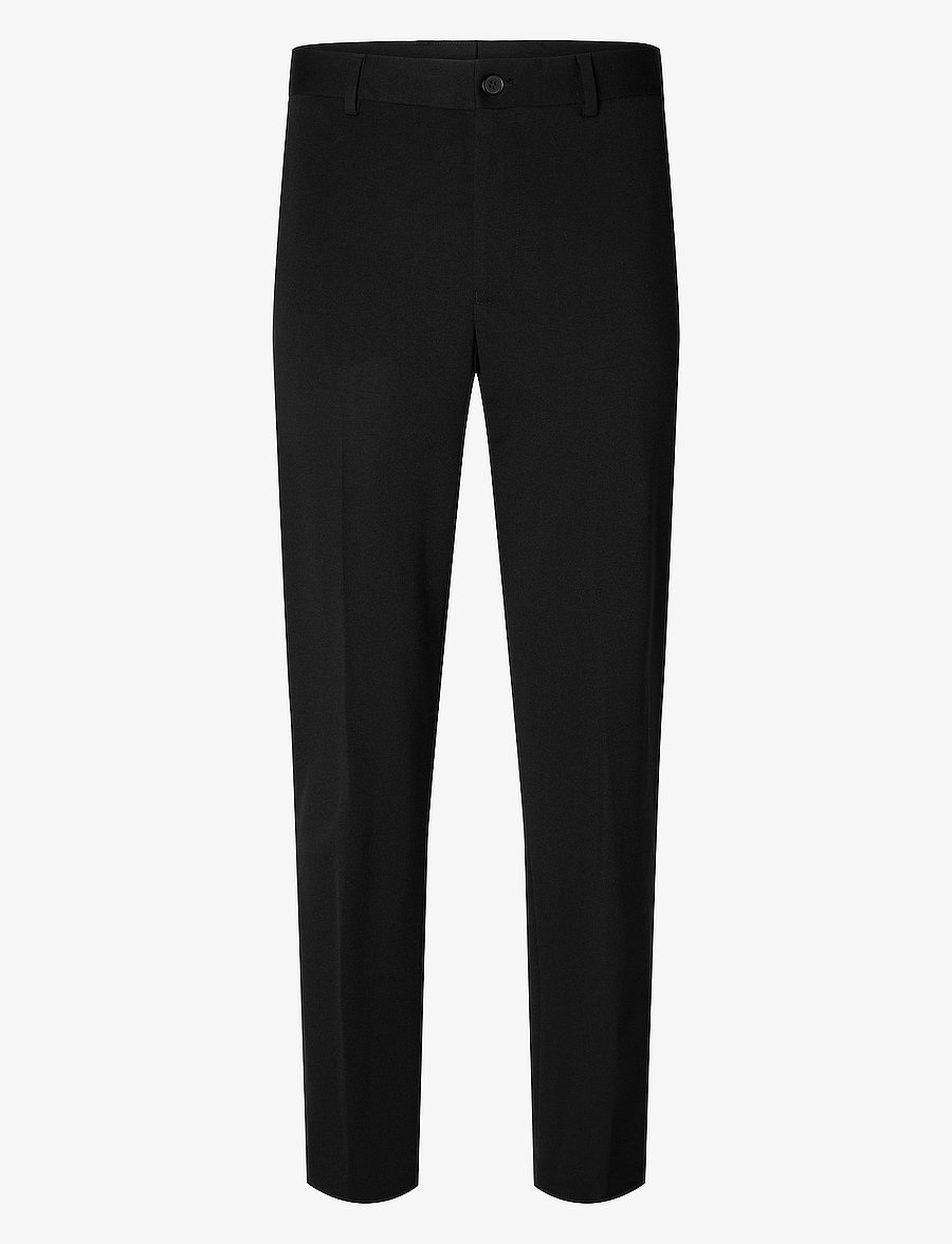 Selected - SLHSLIM-DELON JERSEY TRS FLEX NOOS - pantalons habillés - black - 1