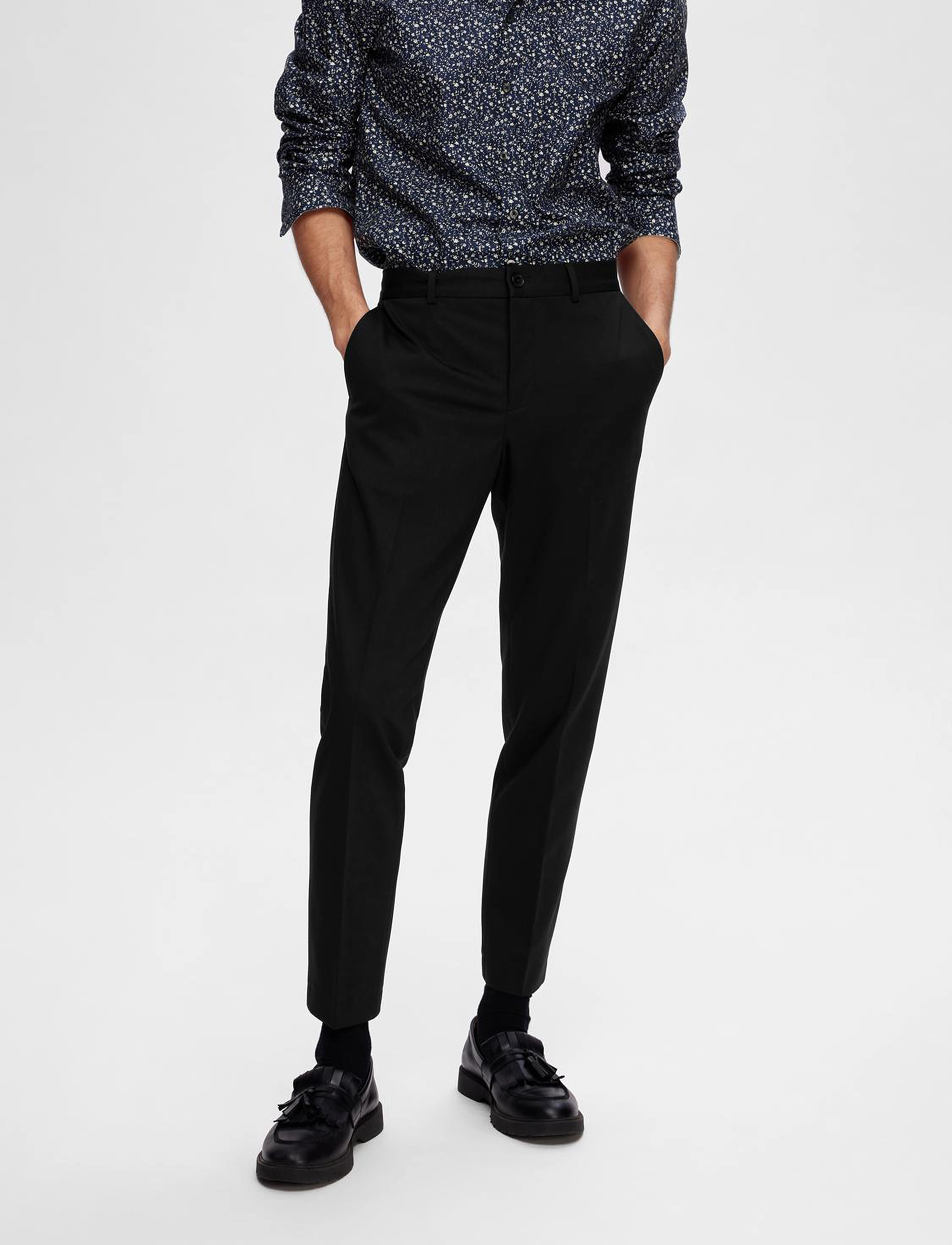 Selected Slhslim-Delon Jersey Trs Flex Noos, 56, Trousers, Schwarz - Formal, Männerswear