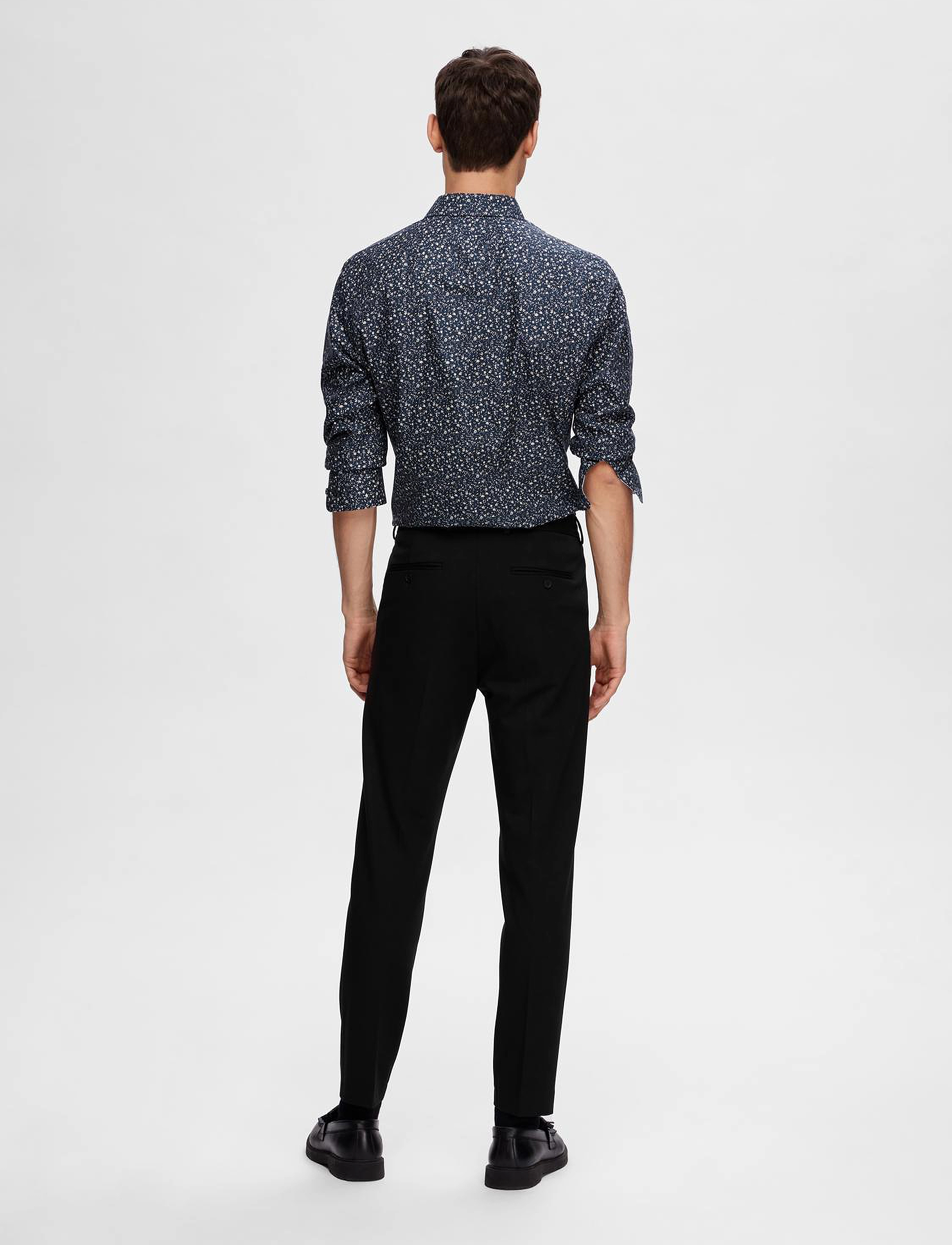 Selected - SLHSLIM-DELON JERSEY TRS FLEX NOOS - pantalons habillés - black - 3
