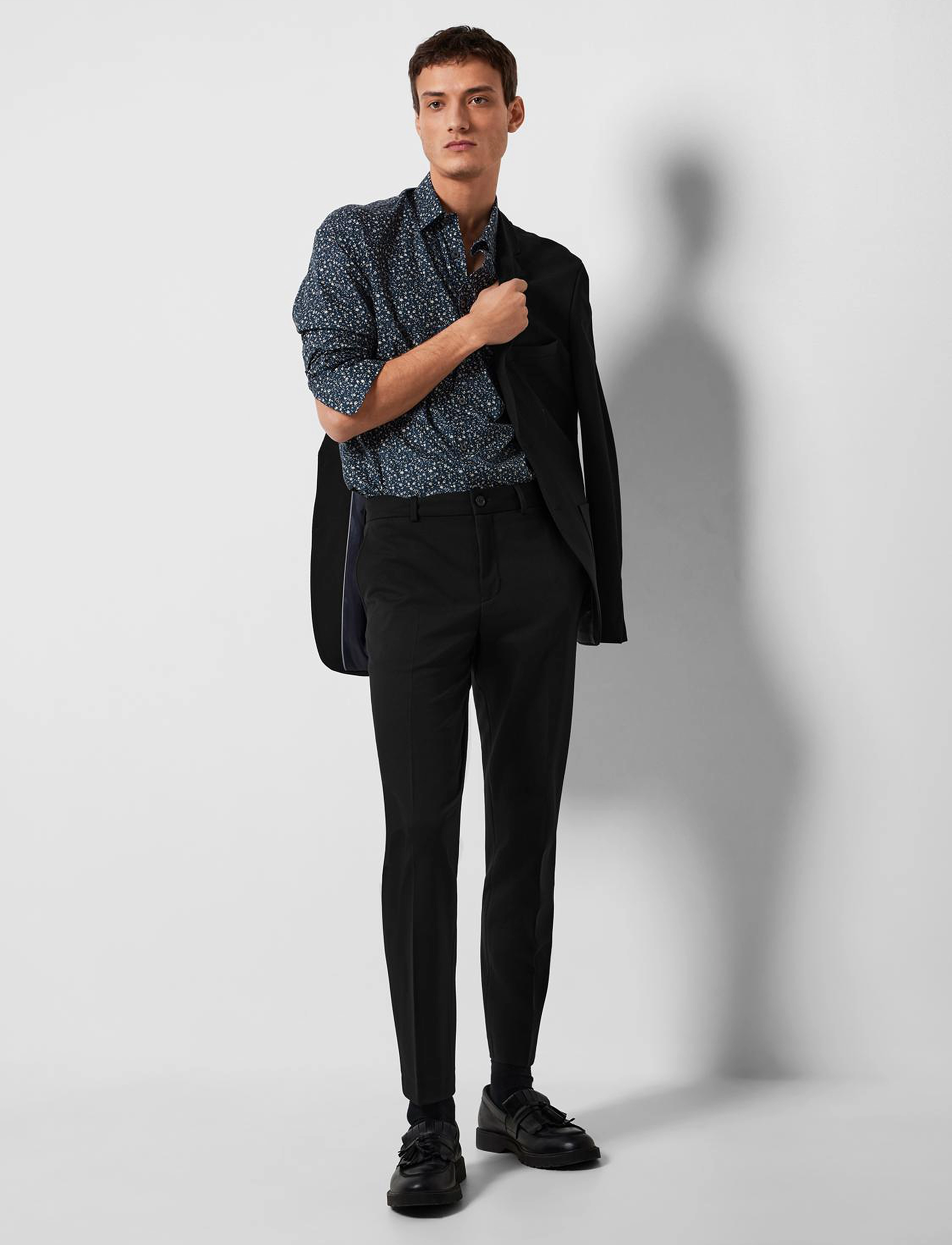 Selected - SLHSLIM-DELON JERSEY TRS FLEX NOOS - pantalons habillés - black - 5