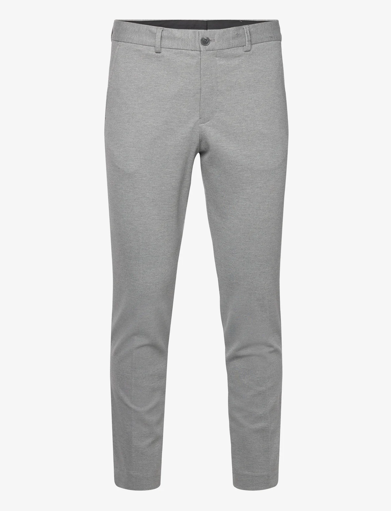 Selected Homme - SLHSLIM-DELON JERSEY TRS FLEX NOOS - formal trousers - light grey melange - 0