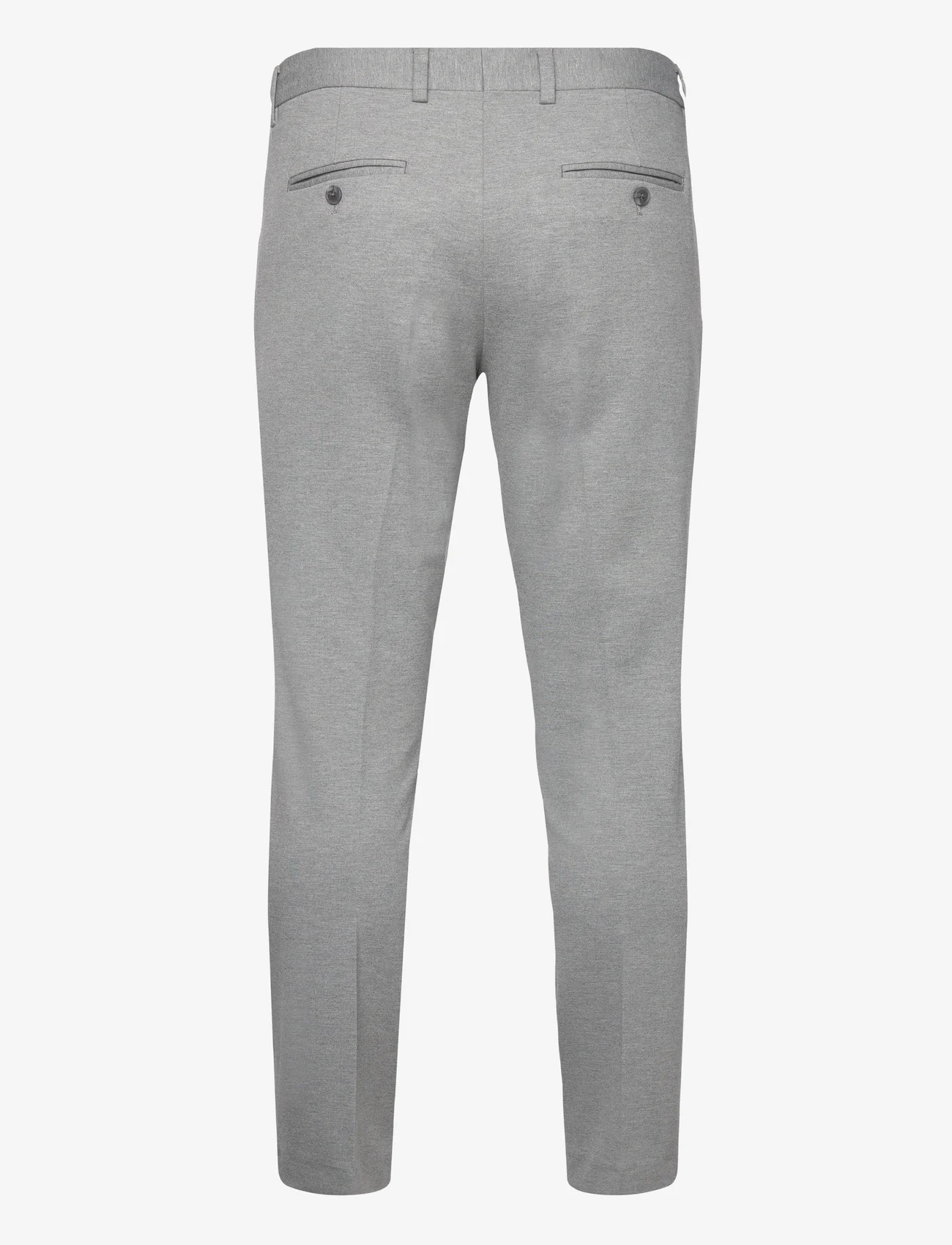 Selected Homme - SLHSLIM-DELON JERSEY TRS FLEX NOOS - pantalons - light grey melange - 1
