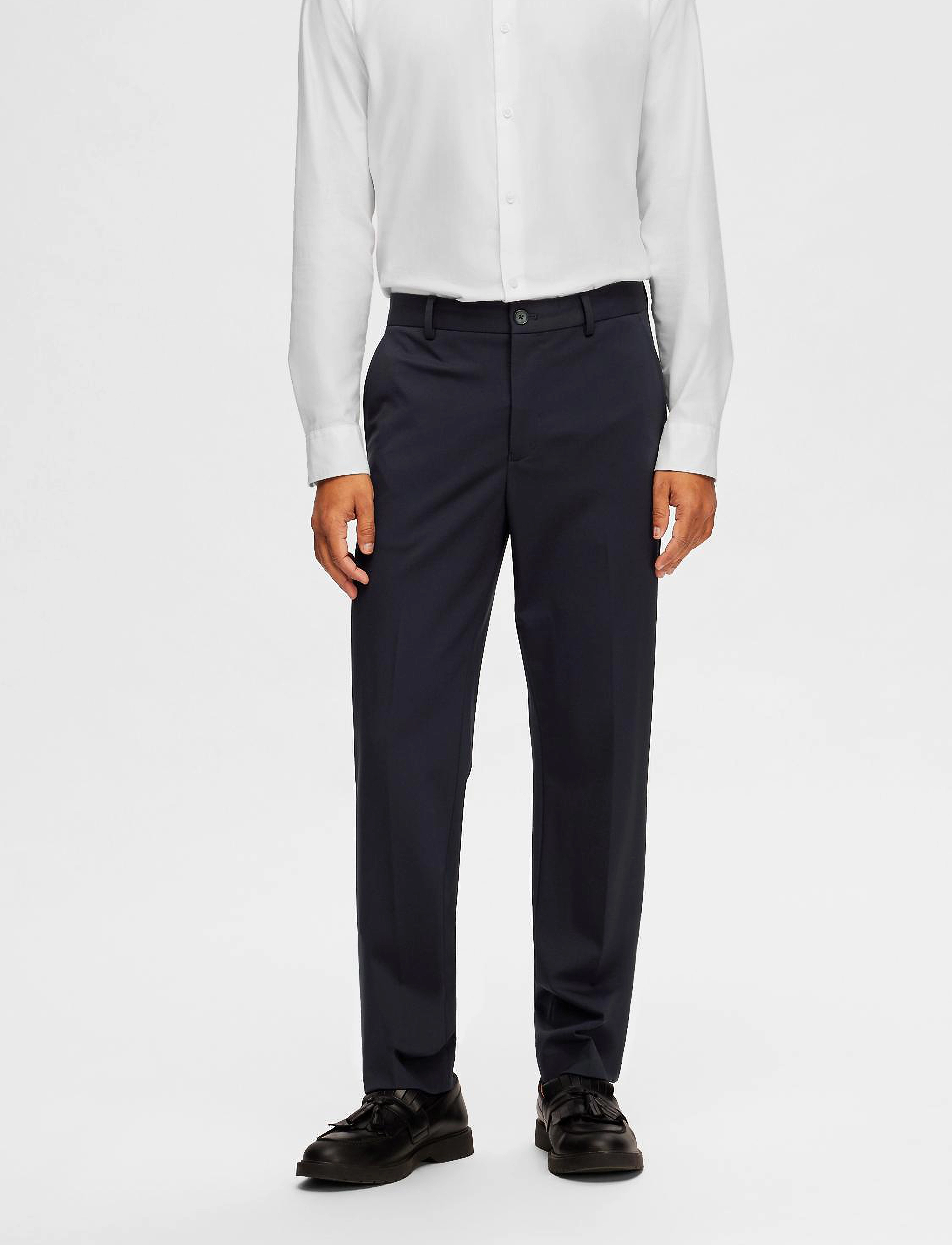 Selected SLHSLIM-DELON JERSEY TRS FLEX NOOS - Formelle Hosen - NAVY BLAZER / navy