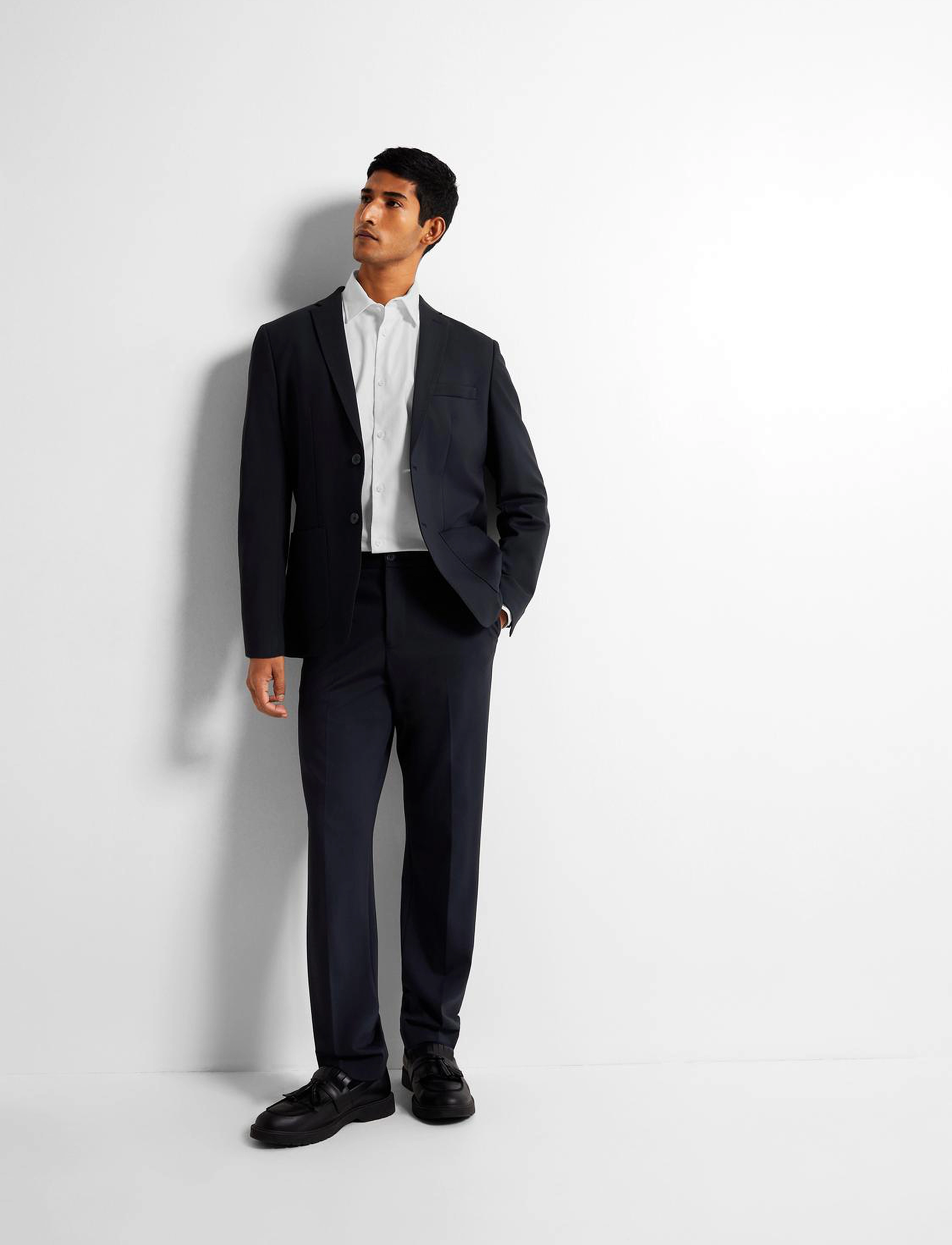 Selected - SLHSLIM-DELON JERSEY TRS FLEX NOOS - jakkafatabuxur - navy blazer - 4