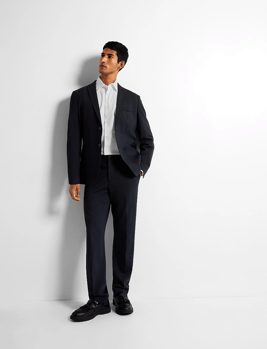 Selected - SLHSLIM-DELON JERSEY TRS FLEX NOOS - jakkafatabuxur - navy blazer - 4