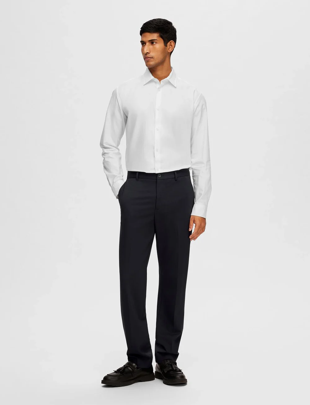 Selected - SLHSLIM-DELON JERSEY TRS FLEX NOOS - kostymbyxor - navy blazer - 5