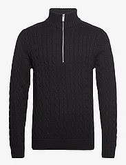 Selected Homme - SLHRYAN STRUCTURE HALF ZIP - swetry zapinane do połowy - black - 1