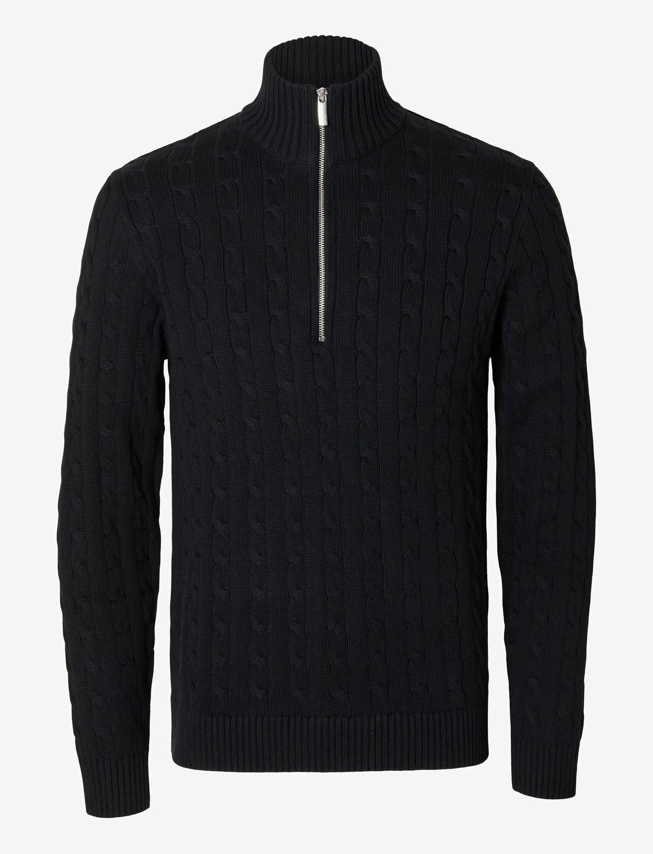 Selected - SLHRYAN STRUCTURE HALF ZIP - autumn clothing - black - 4