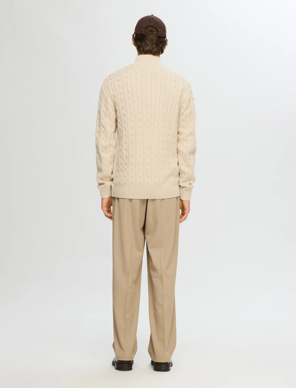 Selected - SLHRYAN STRUCTURE HALF ZIP - halfzip strik - oatmeal - 2