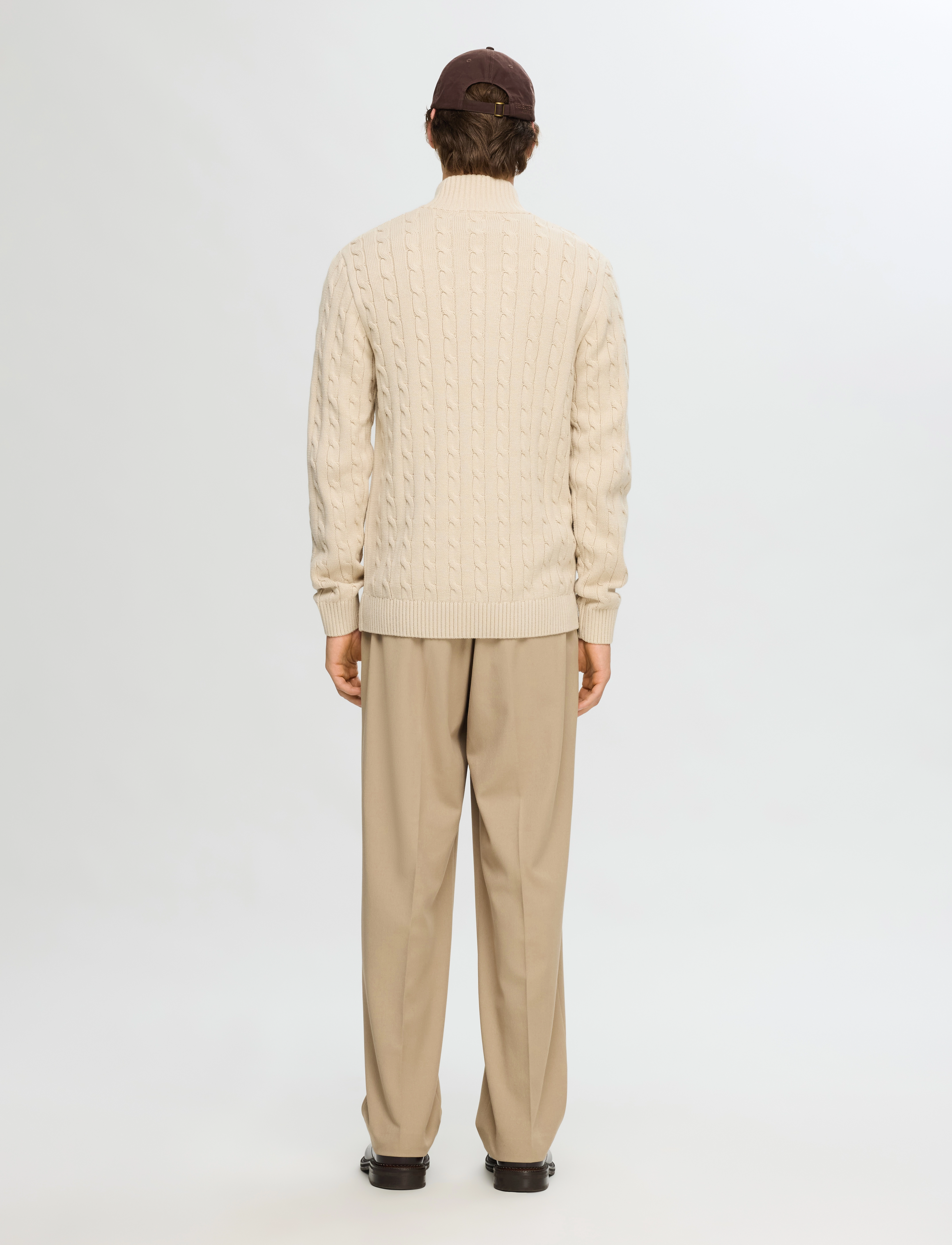 Selected - SLHRYAN STRUCTURE HALF ZIP - miesten - oatmeal - 2