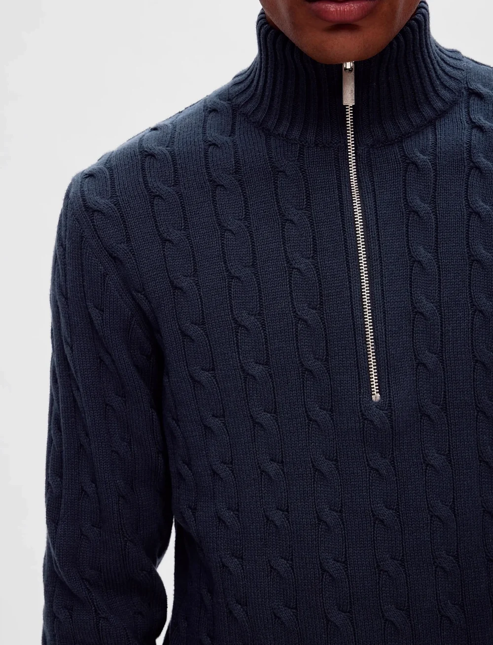 Selected - SLHRYAN STRUCTURE HALF ZIP - tõmblukk-kaelusega džemprid - sky captain - 5