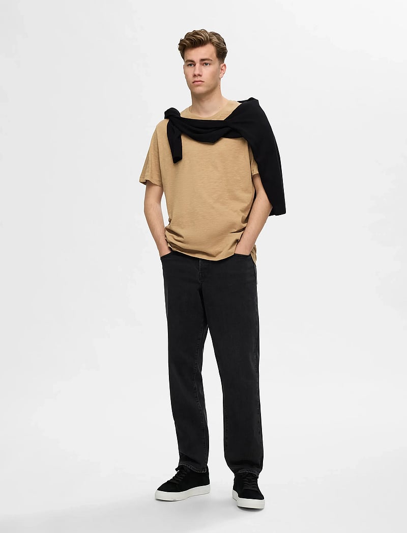 Selected - SLMASPEN SLUB SS O-NECK TEE NOOS - kurzärmelig - kelp - 3