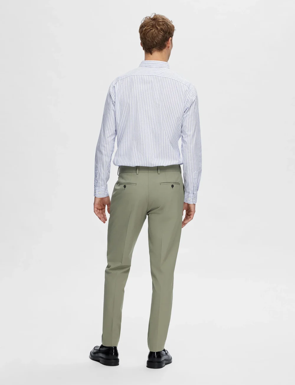 Selected - SLHSLIMRICK-POPLIN SHIRT LS NOOS - gestreifte hemden - bright white - 3