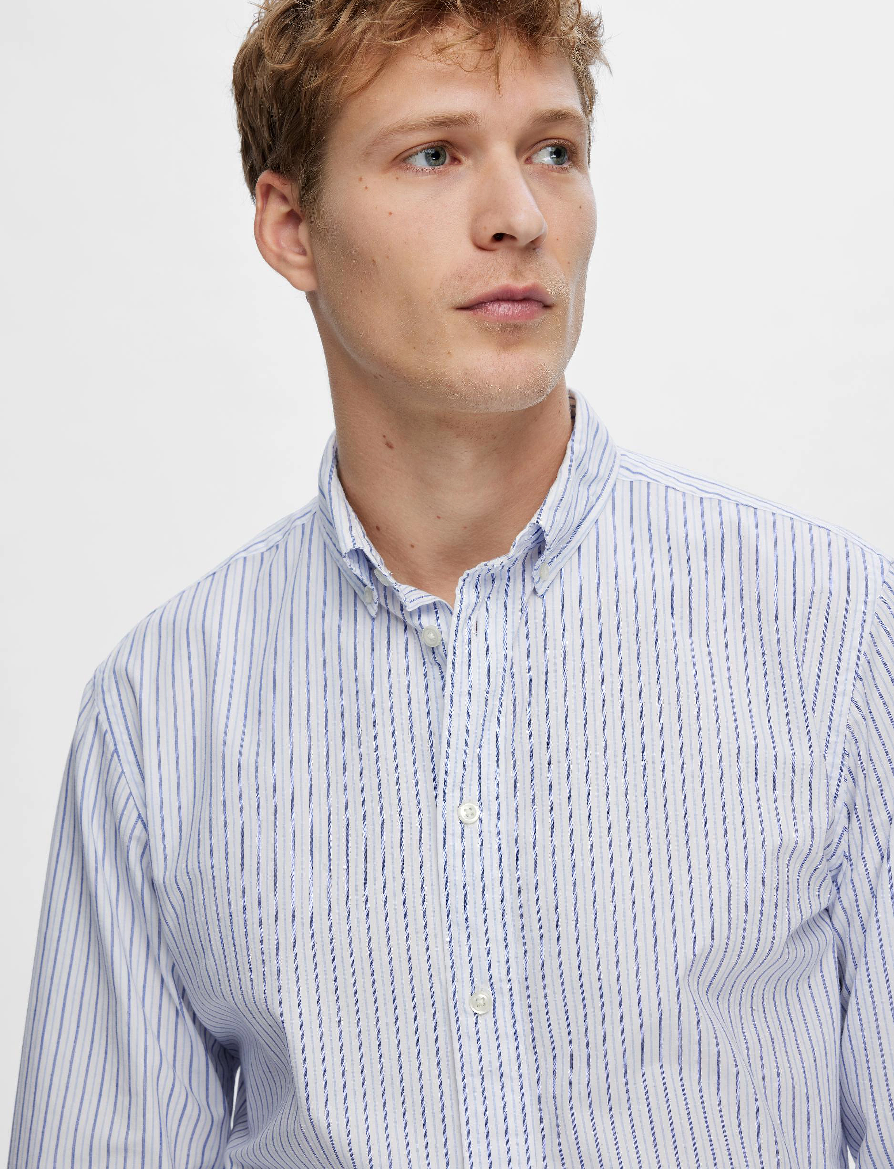Selected - SLHSLIMRICK-POPLIN SHIRT LS NOOS - bright white - 5