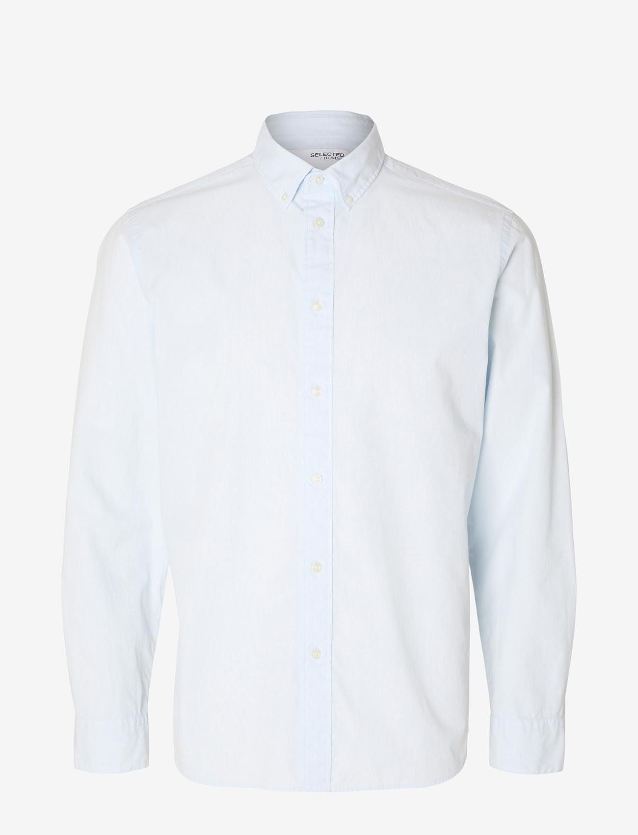 Selected Homme - SLHSLIMRICK-POPLIN SHIRT LS NOOS - basic shirts - light blue - 0