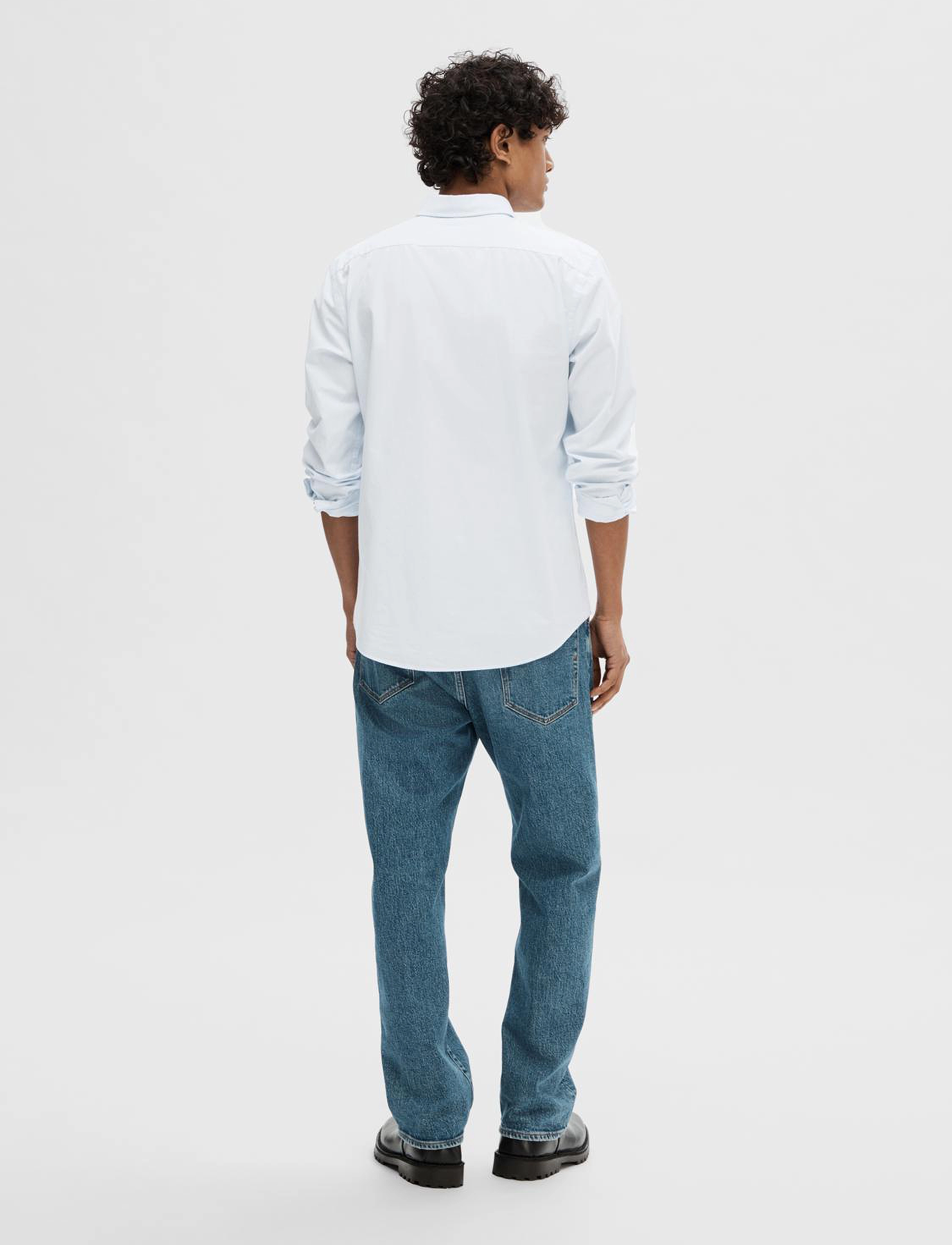 Selected - SLHSLIMRICK-POPLIN SHIRT LS NOOS - light blue - 2