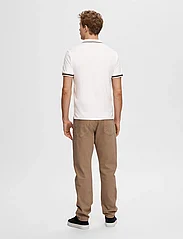 Selected Homme - SLHSLIM-TOULOUSE DETAIL SS POLO NOOS - lyhythihaiset - bright white - 2