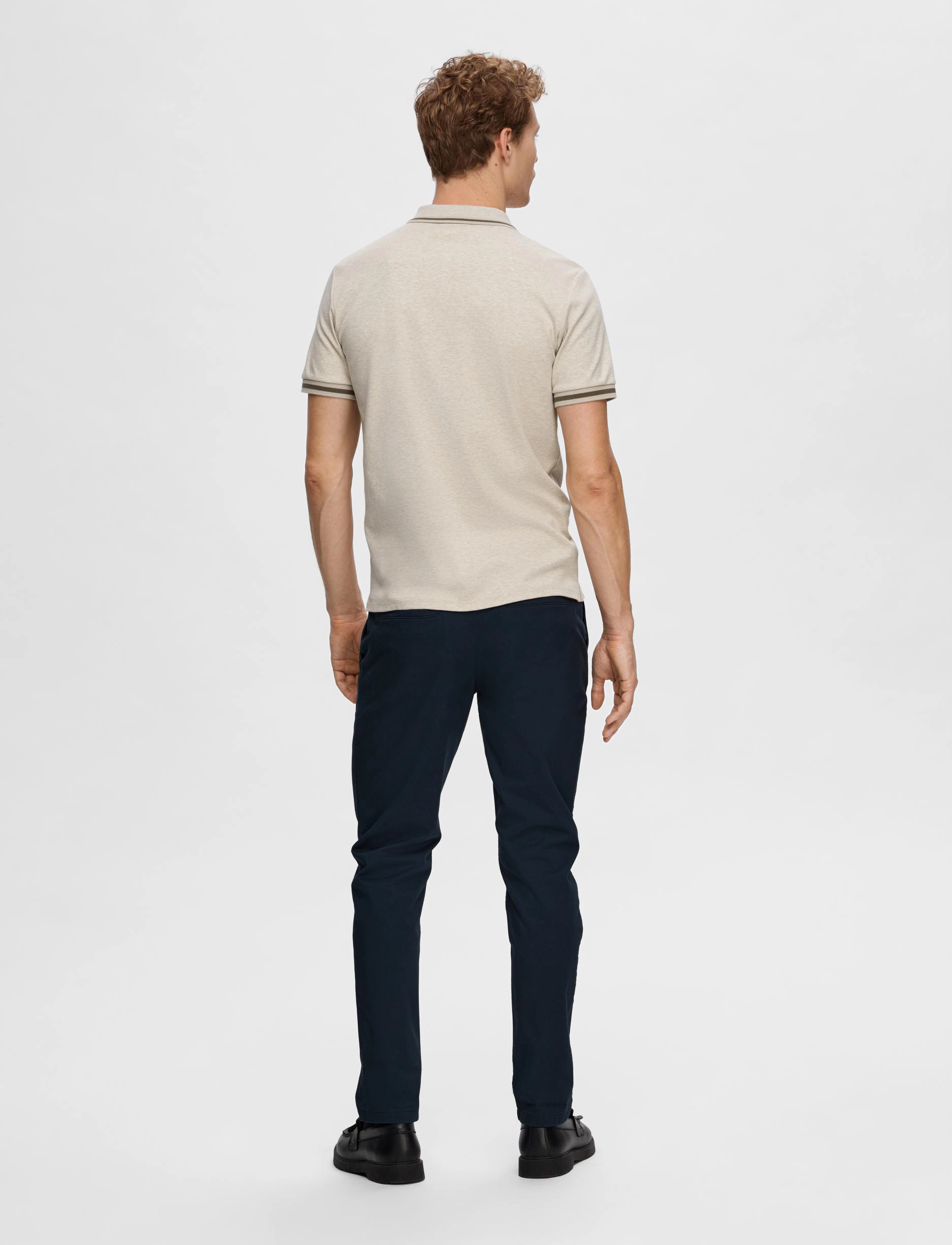 Selected - SLHSLIM-TOULOUSE DETAIL SS POLO NOOS - pure cashmere - 3