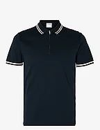 SLHSLIM-TOULOUSE DETAIL SS POLO NOOS - SKY CAPTAIN