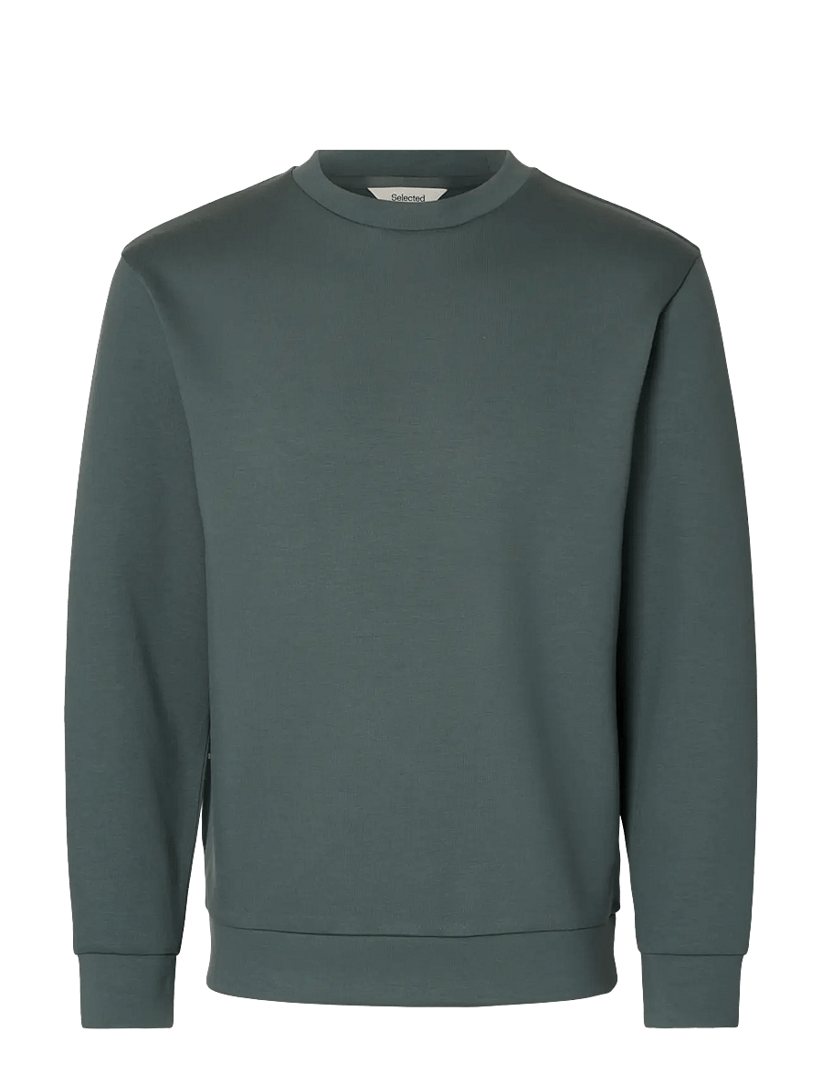 Selected - SLHEMANUEL SOFT CREW NECK SWEAT NOOS - nach anlass kaufen - balsam green - 1