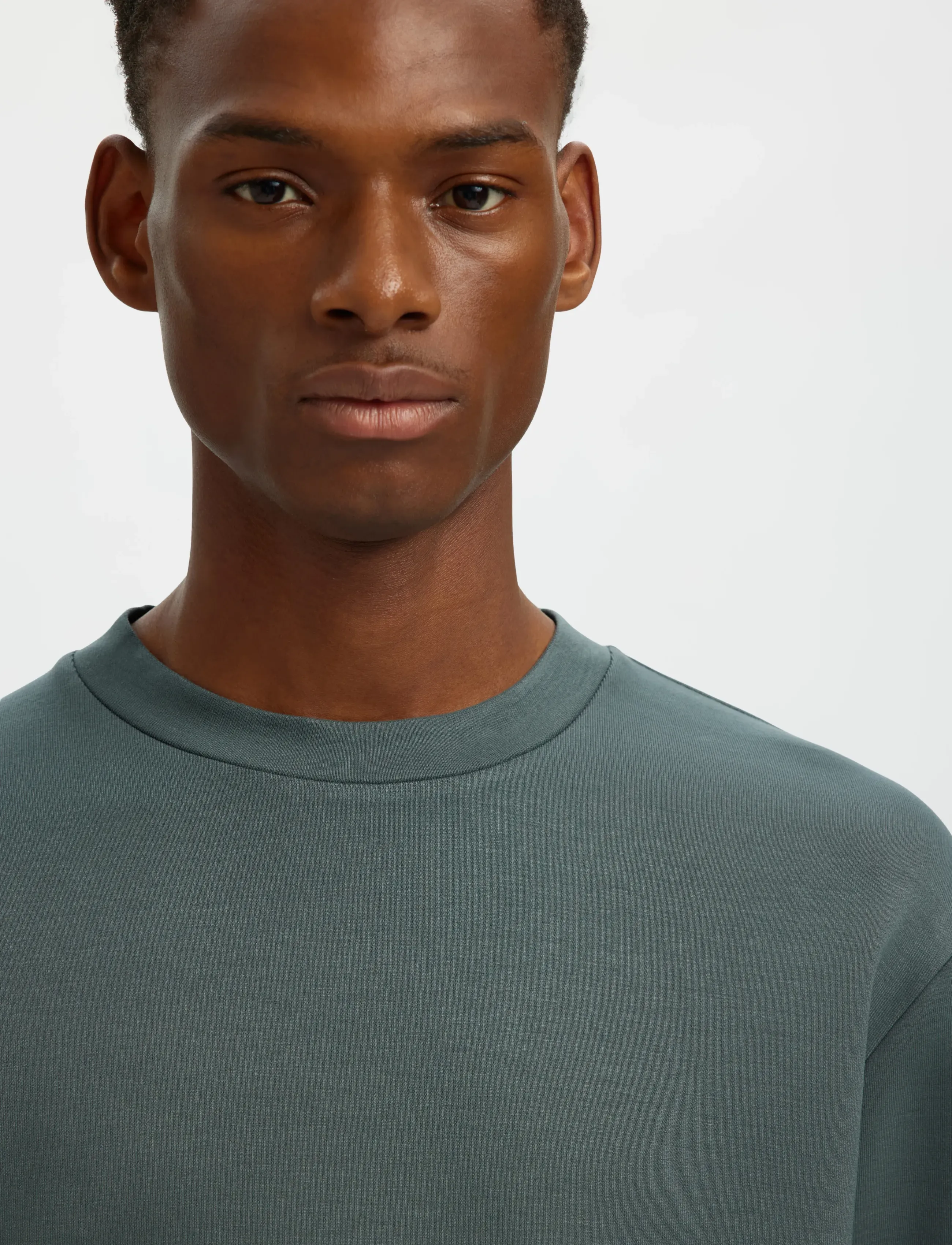 Selected - SLHEMANUEL SOFT CREW NECK SWEAT NOOS - nach anlass kaufen - balsam green - 4