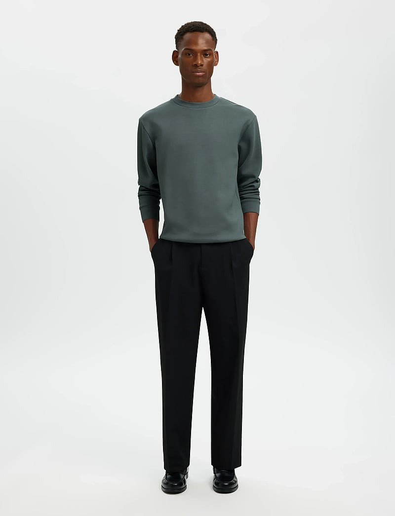 Selected - SLMEMANUEL SOFT CREW NECK SWEAT NOOS - shop efter anledning - balsam green - 5