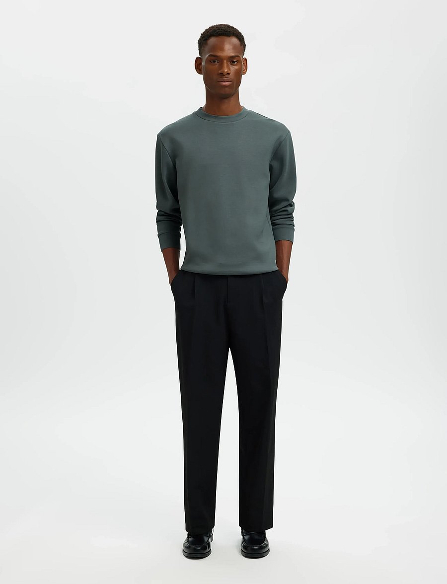 Selected - SLHEMANUEL SOFT CREW NECK SWEAT NOOS - nach anlass kaufen - balsam green - 5